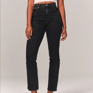 Sz 10R Curve Love Ultra High Rise Ankle Straight Jeans in Black